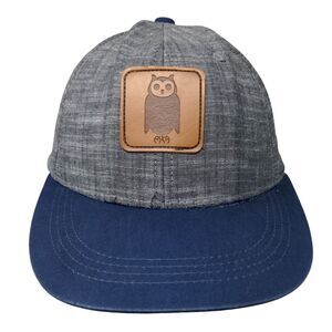 Arka Owl Slideback Hat Multi OSFA Colorblock Leather Patch 6 Panel